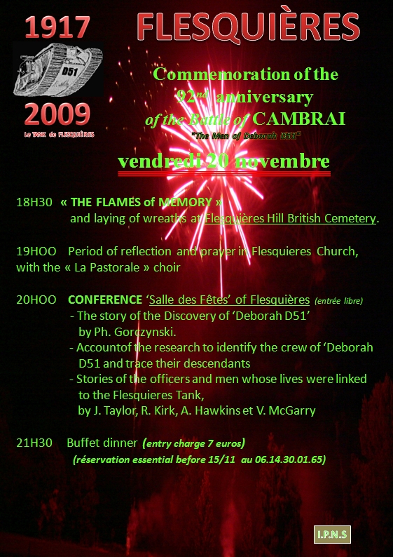 92�me anniversaire de la Bataille de CAMBRAI.